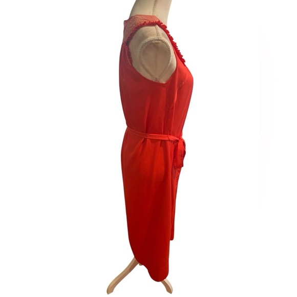 Alice Ritter bohemian red embroidered sleeveless midi dress Size 4 - Picture 9 of 10